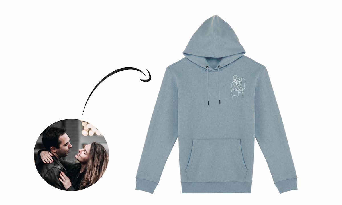 Individuelt broderet parhoodie