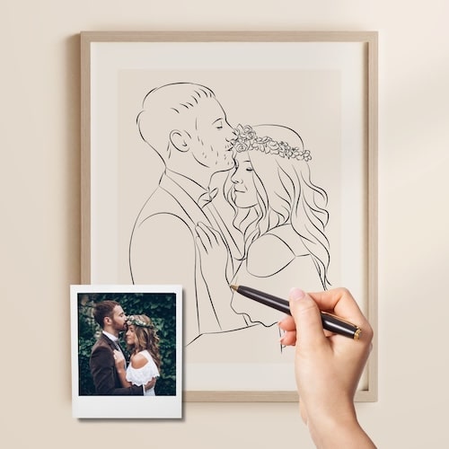 Tilpasset Line Art Portræt